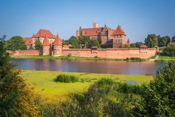 Fototapeta na wymiar Malbork Castle in Poland medieval fortress built by the Teutonic Knights Order