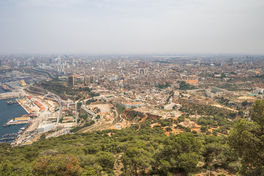 Oran - June 02, 2017: Panoramic view of the city of Oran, Algeria