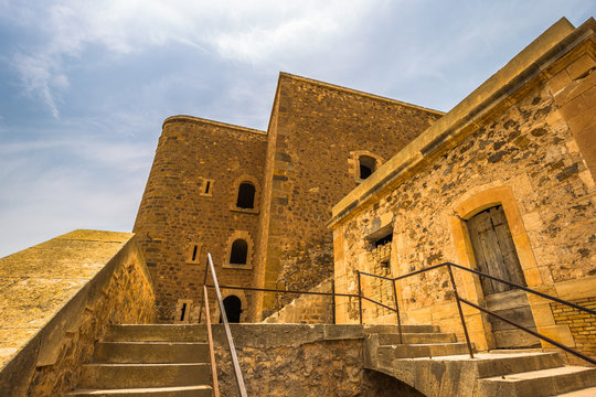 Oran - June 02, 2017: Holy Cross Fort at the top of the city of Oran, Algeria