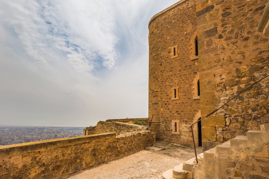 Oran - June 02, 2017: Holy Cross Fort at the top of the city of Oran, Algeria