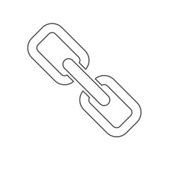 Link or chain connection icon. Vector illustration