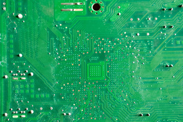 Intricate circuit board of computer. Circuit Components