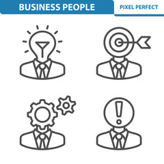 Business People Icons. Professional, pixel perfect icons depicting various business people concepts. EPS 8 format.