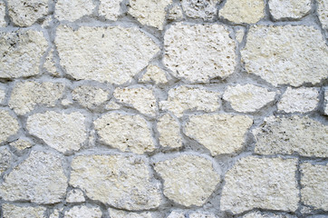 Old stone wall closeup