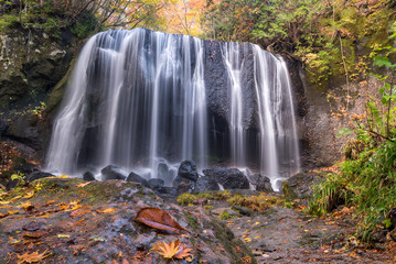Fototapeta na wymiar Tatsuzawafudo Waterfall Fukushima