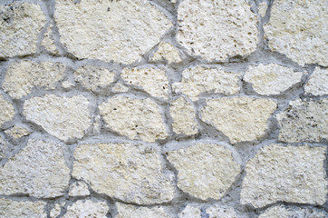 Old stone wall closeup