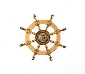 Obraz premium bitcoin on white isolated background