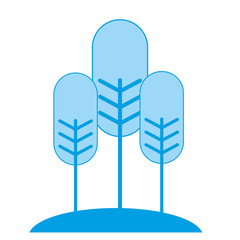 cartoon geometric tree nature spring concept vector illustration