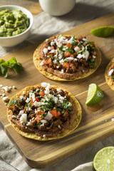 Homemade Beef and Cheese Tostadas