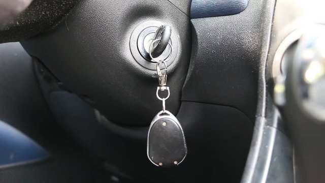 ignition key in the car