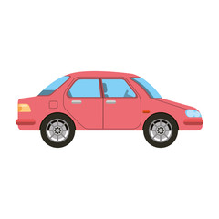 car vehicle transport sedan icon vector illustration