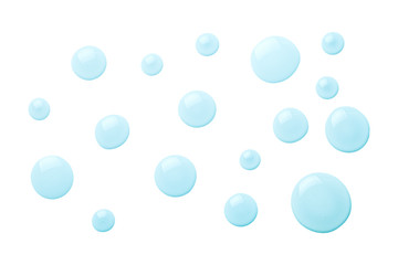 Water Drops Isolated on White Background