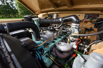 Close-up of an automobile engine