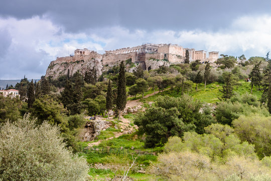 Athens - view on Acropolis hill