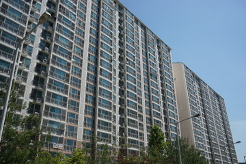 high rise residential apartment building in Kwangju, South Korea