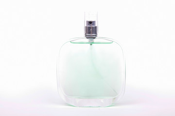 Bottle of perfume isolated on white background