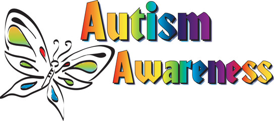 Autism Awareness Logo with Butterfly