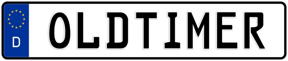 spkw38 SignPersonenKraftWagen spkw - Schrift: Oldtimer / Gebrauchtwagen - Autokennzeichen / Nummernschild - (Original-Verhältnis 520 X 110 mm) - banner xxl g5914