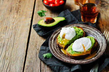 Poached egg Avocado Rye Toasts