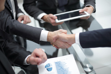 Business handshake and business people concept.