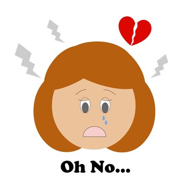 Mulher branca loira chorando decepcionada com o fim do relacionamento Oh No