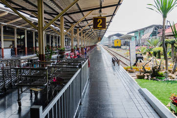 .Railway Station with platform 2, Chiang Mai, Thailand