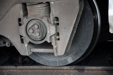 Fototapeta na wymiar close up Rail wheel