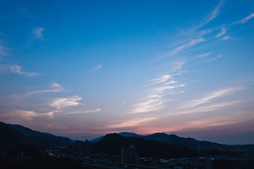 Fototapeta premium Taipei sunset skyline, Taiwan