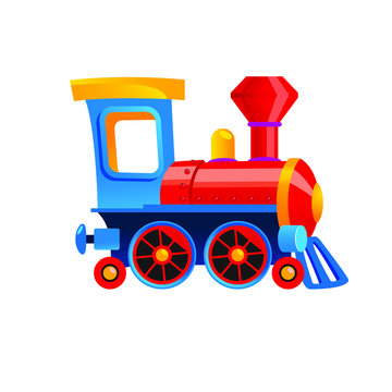 Cartoon toy train illustration