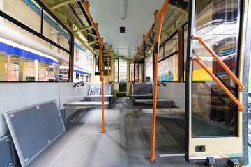 Bus interior, production manufacture