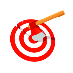 Axe target bullseye illustration