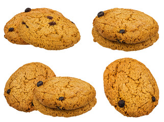 Cookies isolated on white background with clipping path