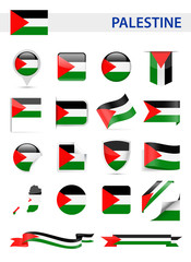 Palestine Flag Vector Set