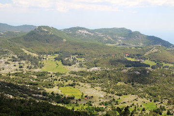 Fototapeta na wymiar A view from Lovcen mountain, Kotor, Montenegro