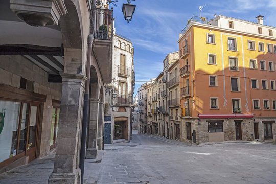  Main square, plaza major, Solsona, province Lleida, Catalonia,Spain.