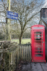  old british telephone cabin