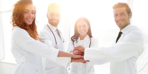 background image of a group of doctors