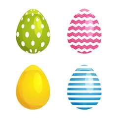 set of Easter eggs for decoration