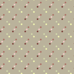 Delicate vector seamless pattern whith stars. Texture for textile, wrapping paper, scrapbooking design