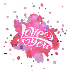 Vector illustration of I love you