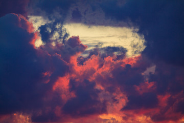 Dramatic clouds in the sky