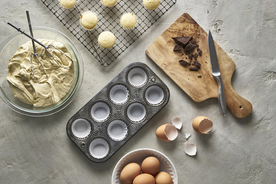 Homemade Cupcake Baking in the Kitchen