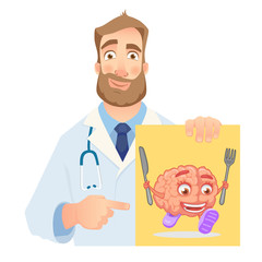 nutritionist holding banner