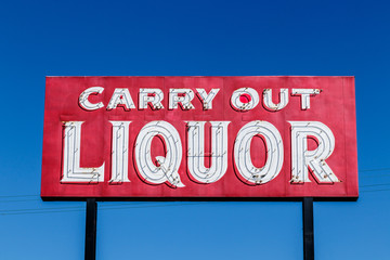 Carry Out Liquor sign I