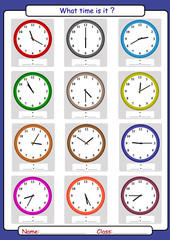 What time is it, What is the time, draw the time, Learning to Tell Time