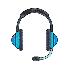 Call center headset vector illustration graphic design