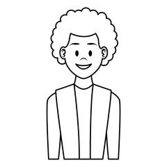 Young man cartoon vector illustration graphic design