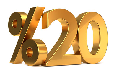 %20 3d rendering golden symbol