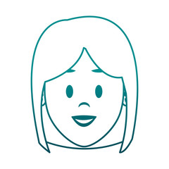 Fototapeta premium Young woman face cartoon vector illustration graphic design