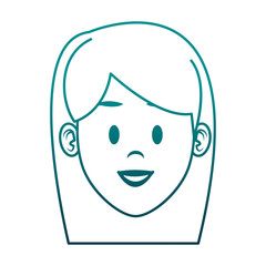 Young woman face cartoon vector illustration graphic design